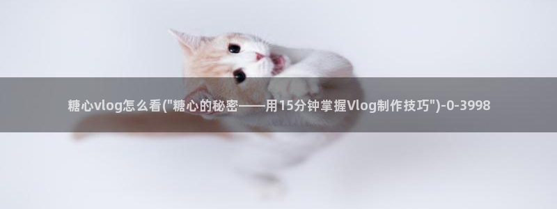 糖心vlog记录：糖心vlog怎么看(\